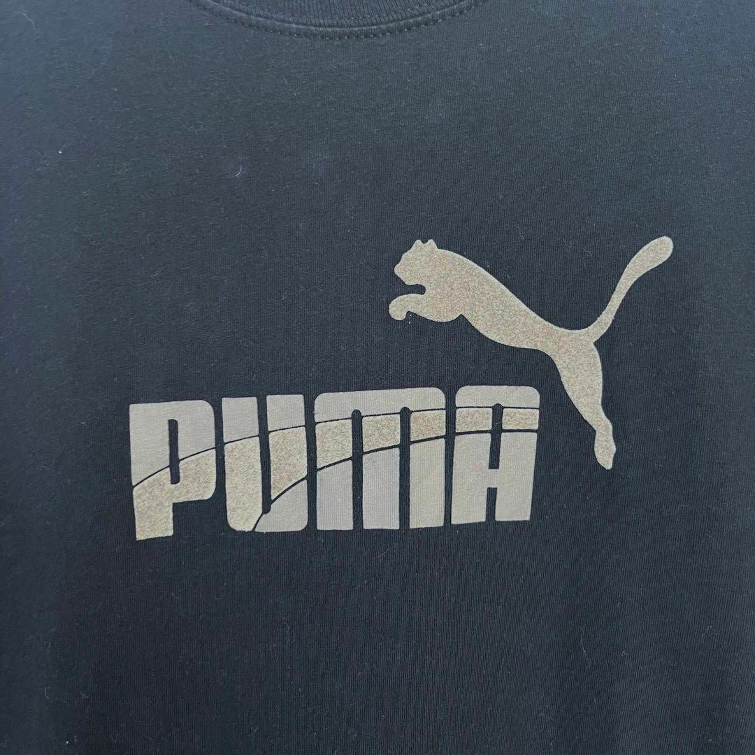 PUMA(プーマ)のメンズ古着PUMA プーマ　ゆるだぼオーバーサイズフロッキープリントTシャツ　黒 その他のその他(その他)の商品写真