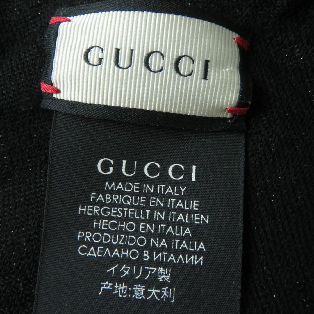 Gucci(グッチ)の美品☆正規品 GUCCI グッチ 460300 GG柄 ミンク付き シルク混 ストール/ショール/マフラー ブラック 黒 レディース イタリア製 箱付き レディースのファッション小物(ストール/パシュミナ)の商品写真