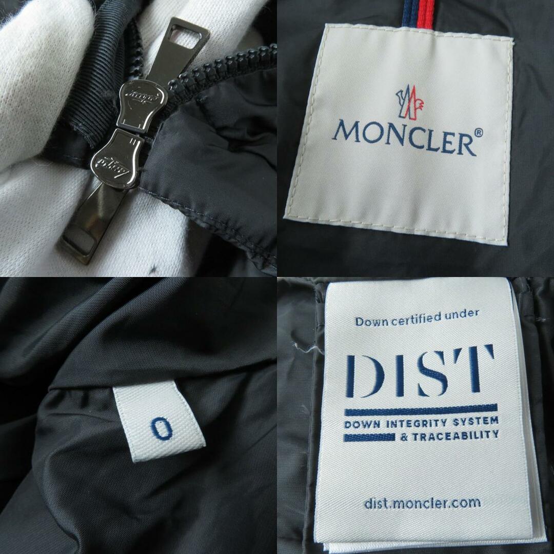 MONCLER(モンクレール)の美品☆MONCLER モンクレール FLAMMETTE フラメッテ ワッペン・フード付き ZIP UP ロングダウンコート ダークグレー 0 レディース レディースのジャケット/アウター(ダウンコート)の商品写真