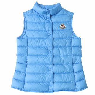 極美品☆正規品 MONCLER モンクレール LIANA 18年 キッズ ロゴワッペン付 ダウンベスト ブルー 10anni 140cm ポケッダブル機能 収納袋付き