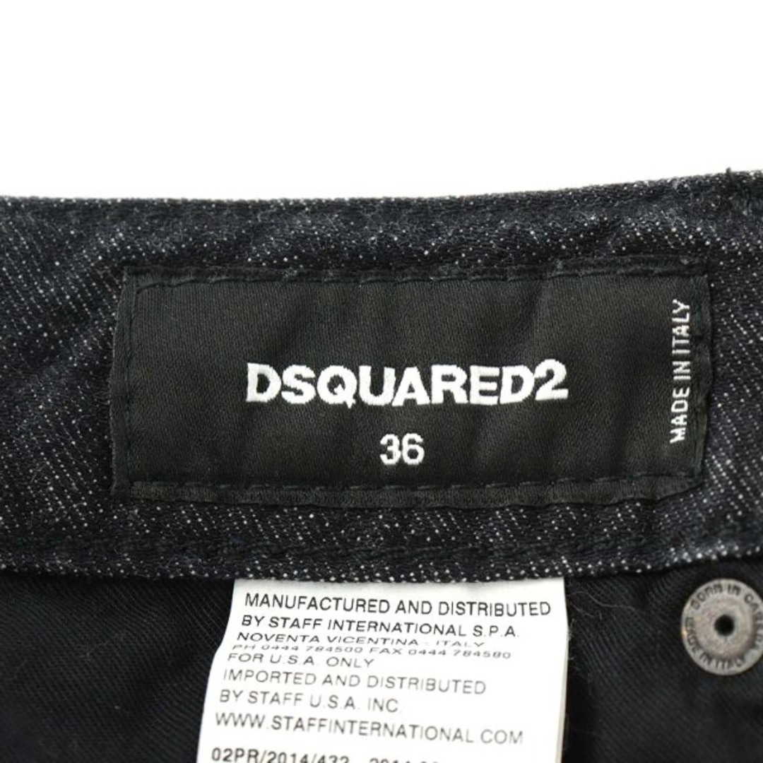 DSQUARED2(ディースクエアード)のDSQUARED2 skinny cropped jean デニムパンツ S 黒 レディースのパンツ(デニム/ジーンズ)の商品写真