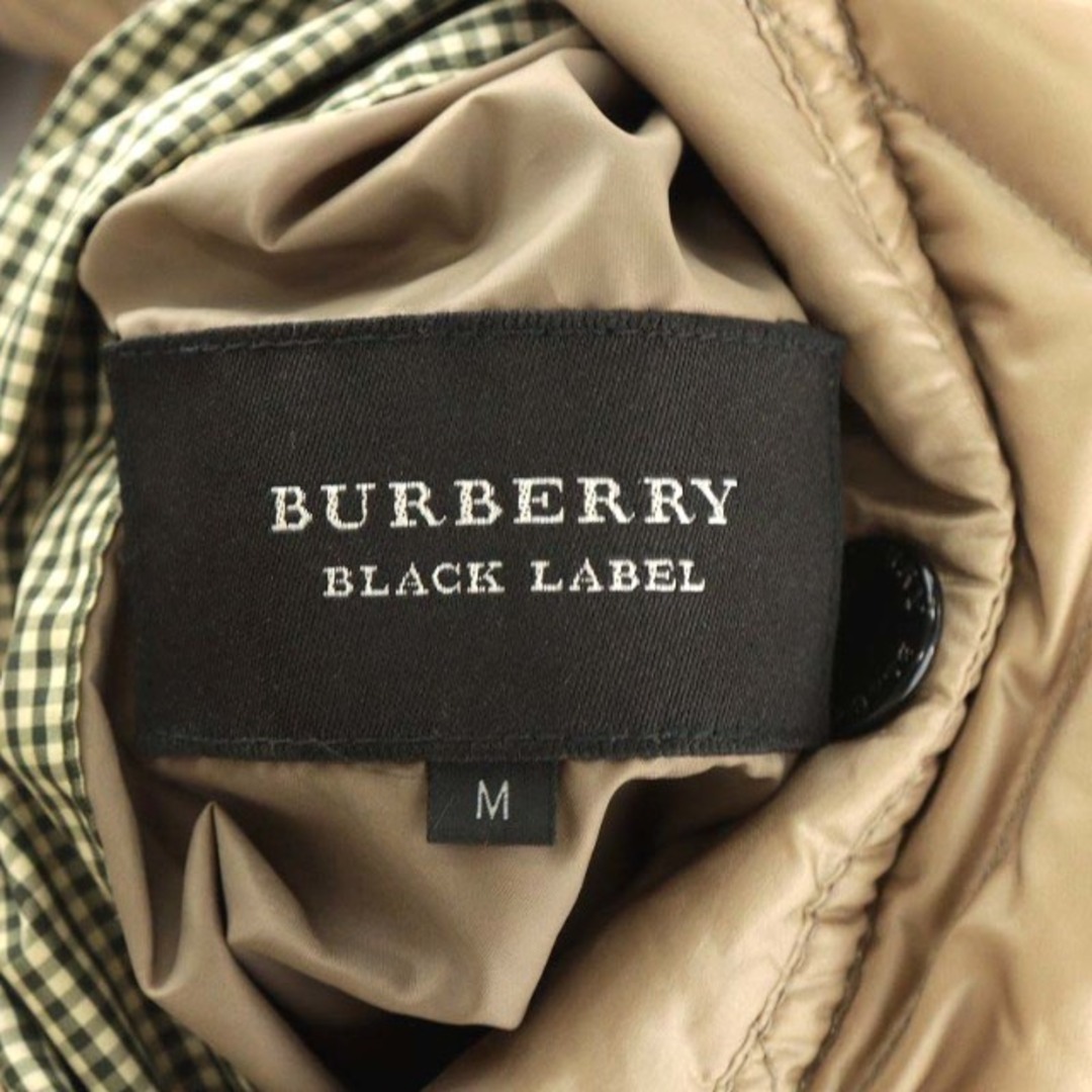 BURBERRY BLACK LABEL(バーバリーブラックレーベル)のBURBERRY BLACK LABEL ダウンジャケット M ベージュ 緑 メンズのジャケット/アウター(ダウンジャケット)の商品写真