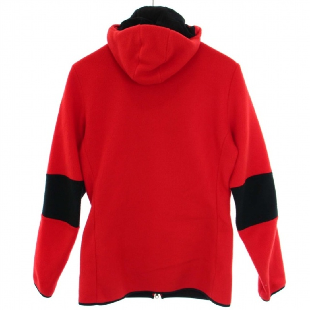 MONCLER(モンクレール)のMONCLER フリースジャケット ジップアップ フード S 赤 黒 メンズのジャケット/アウター(ブルゾン)の商品写真