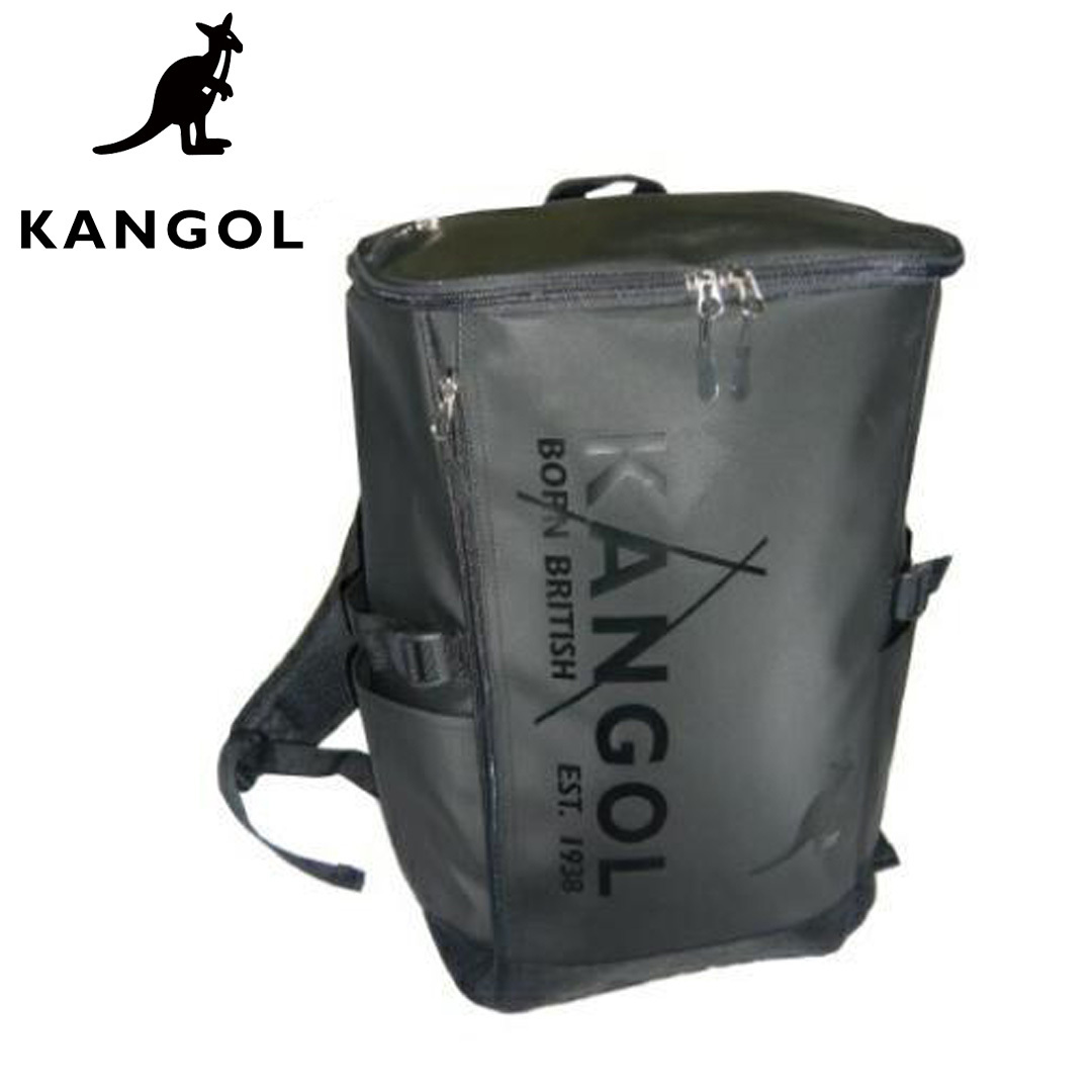 KANGOL(カンゴール)のカンゴール カンゴールロゴプリントリュック 250-1271 ブラック メンズのバッグ(バッグパック/リュック)の商品写真