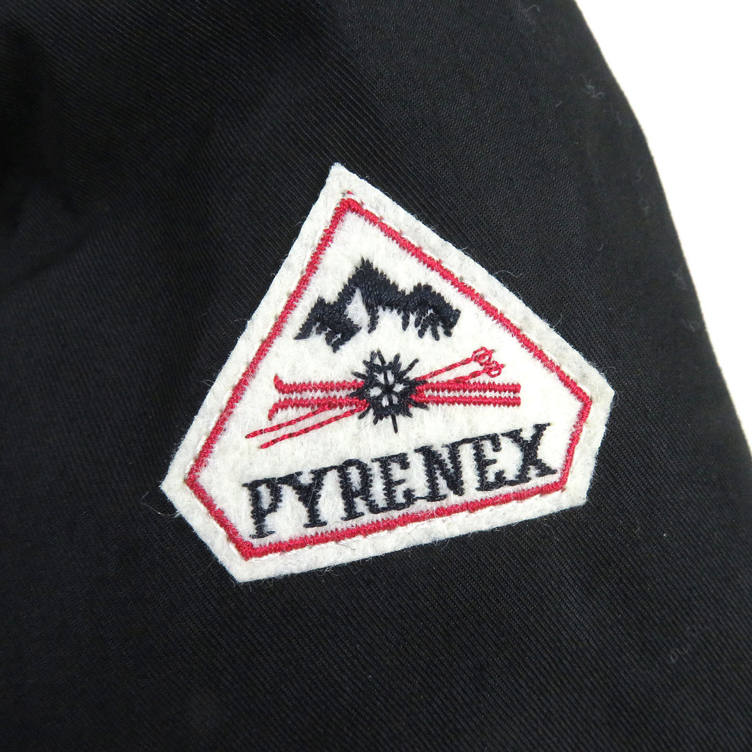 Pyrenex(ピレネックス)の極美品 Pyrenex ピレネックス SAINT JEAN DE LUZ ロゴワッペン WZIP スタンドカラー ダウンジャケット ブラック M 正規品 メンズ メンズのジャケット/アウター(ダウンジャケット)の商品写真