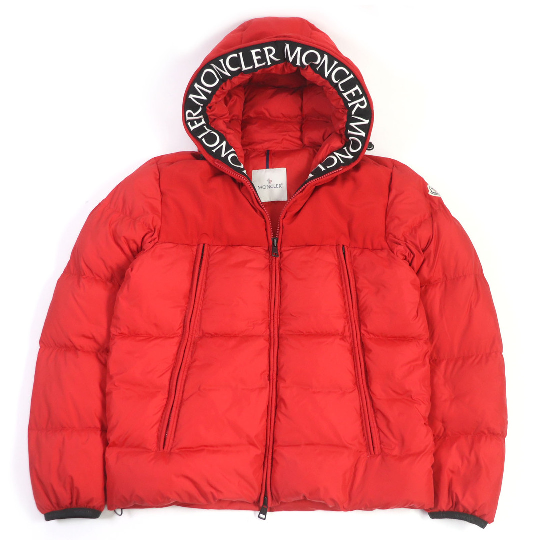 MONCLER(モンクレール)の美品 MONCLER モンクレール 18-19AW MONTCLA ロゴエンブロイダリー WZIP フーデッド ダウンジャケット レッド 2 ブルガリア製 メンズ メンズのジャケット/アウター(ダウンジャケット)の商品写真