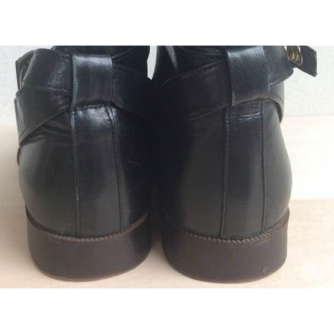 ZARA(ザラ)の本革ブーツ　黒　ブラック サイズL 24㎝ made in japan レディースの靴/シューズ(ブーツ)の商品写真