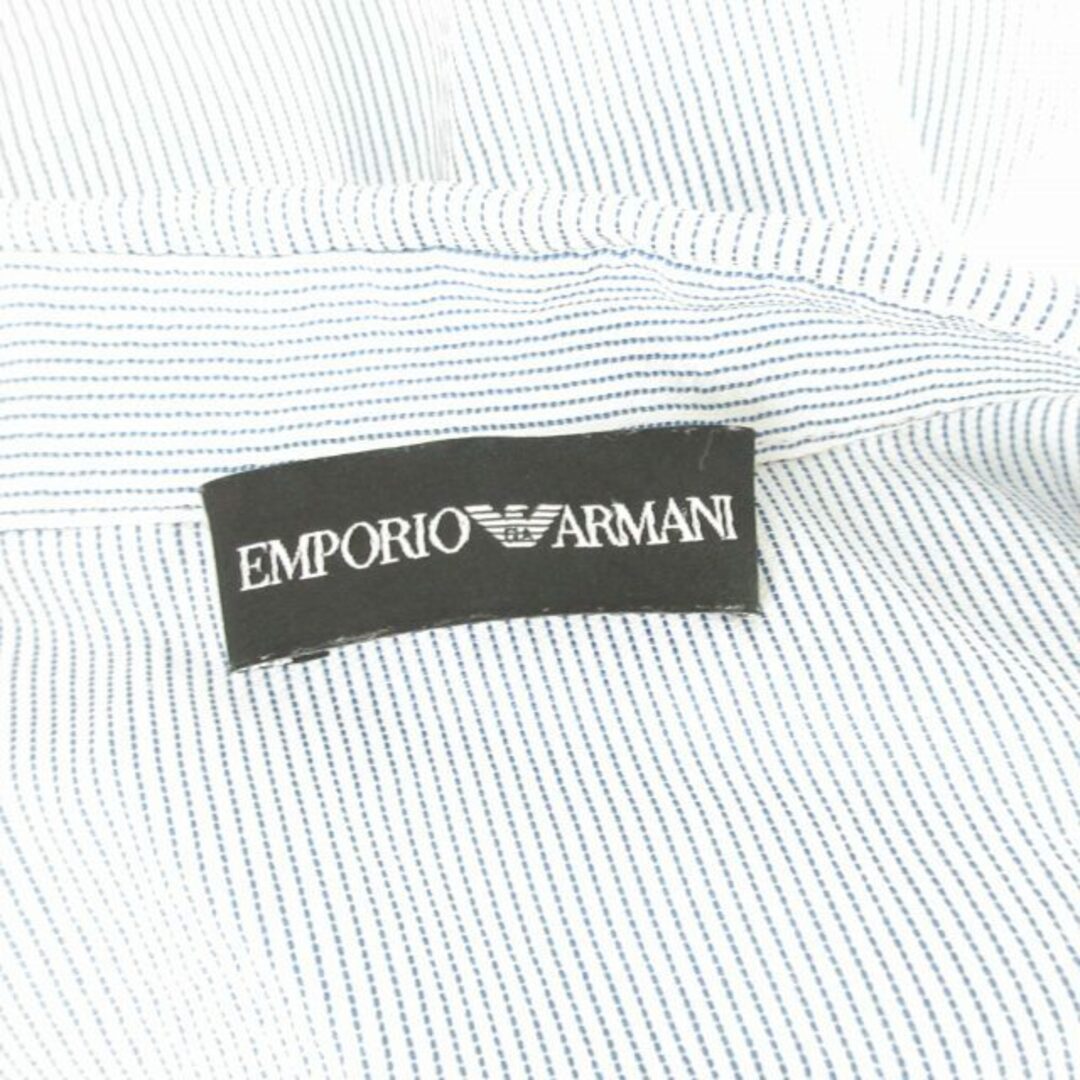 Emporio Armani(エンポリオアルマーニ)のエンポリオアルマーニ ストライプシャツ ブラウス 長袖 白 青 S IBO47 レディースのトップス(シャツ/ブラウス(長袖/七分))の商品写真