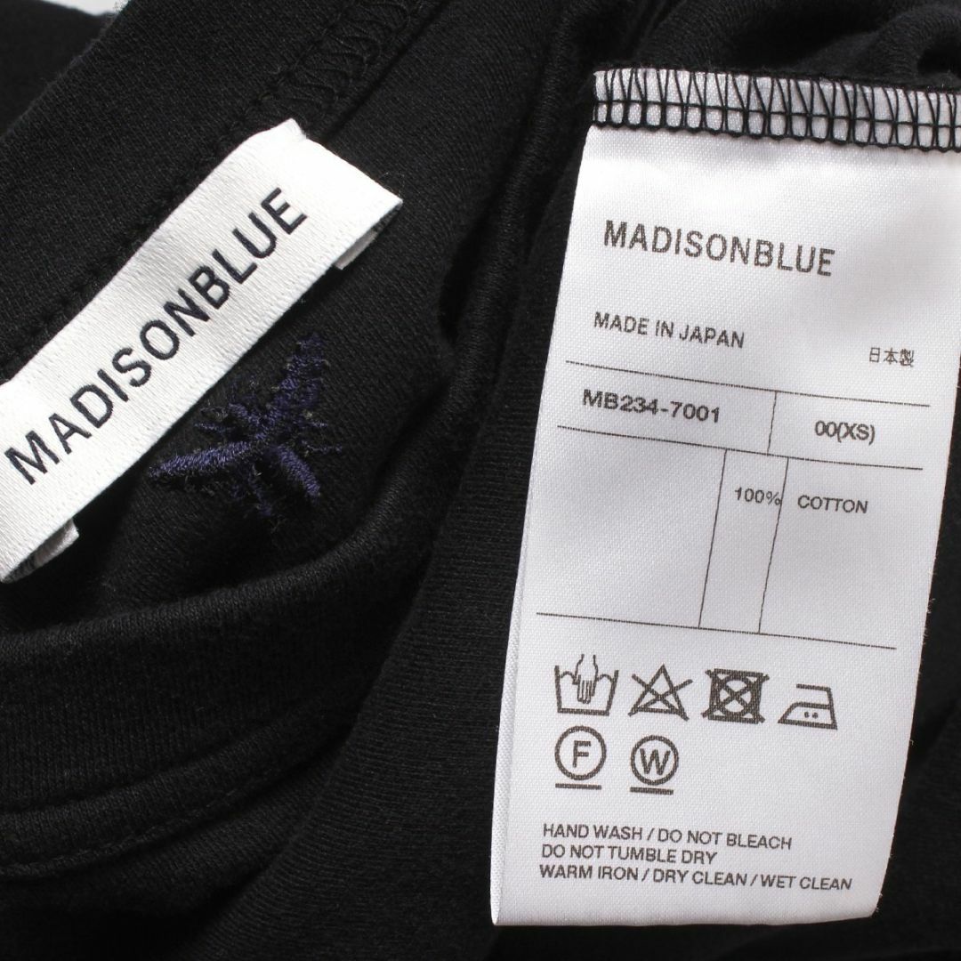 MADISONBLUE(マディソンブルー)の23AW MADISON BLUE CREW NECK TEE BEE刺繍 黒 レディースのトップス(Tシャツ(半袖/袖なし))の商品写真