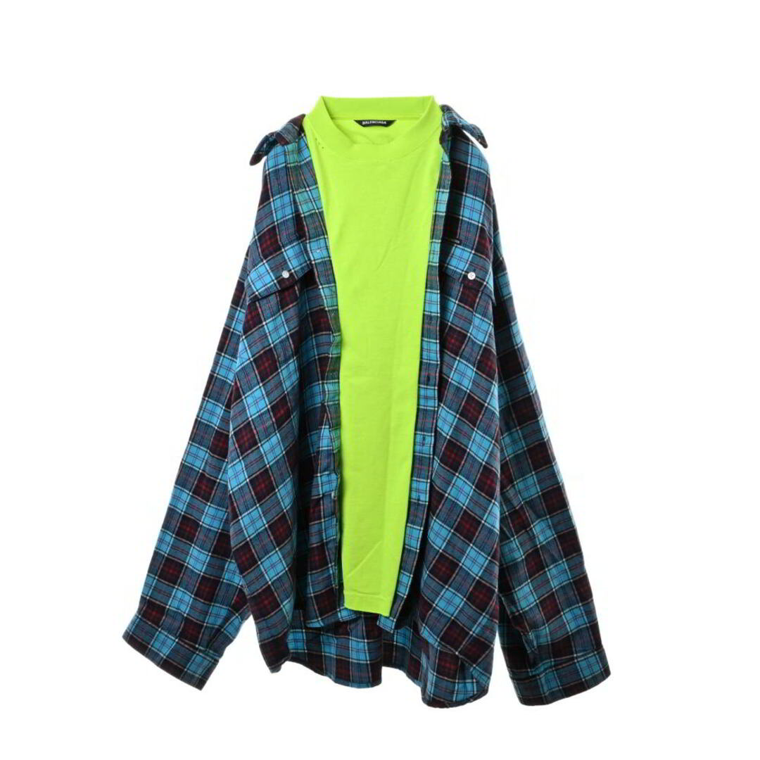 BALENCIAGA - BALENCIAGA トロンプルイユ オーバーサイズ シャツ BALENCIAGA - BALENCIAGA トロンプルイユ オーバーサイズ シャツ