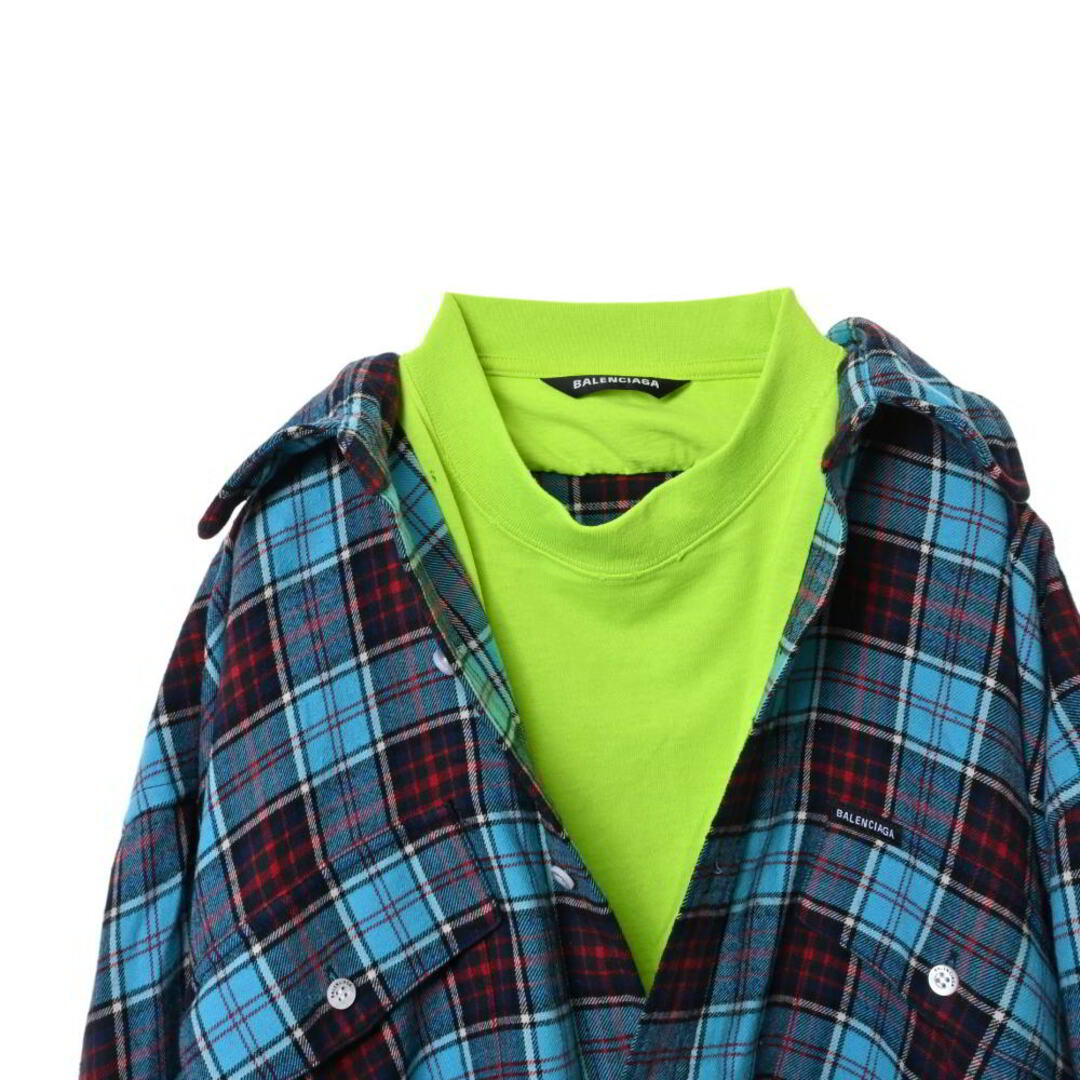 BALENCIAGA - BALENCIAGA トロンプルイユ オーバーサイズ シャツ BALENCIAGA - BALENCIAGA トロンプルイユ オーバーサイズ シャツ