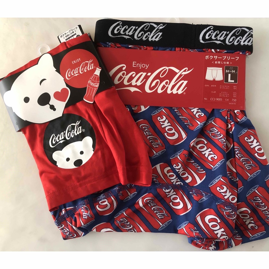 コカ・コーラ(コカコーラ)のコカコーラ　ボクサーブリーフパンツ❣️２枚❣️Ｌサイズ❣️ メンズのアンダーウェア(ボクサーパンツ)の商品写真