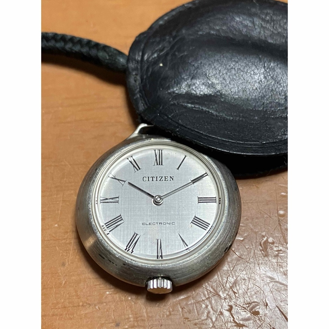 CITIZEN(シチズン)のシチズンエレクトロニック電磁テンプ懐中時計、竜頭操作ok.稼働未確認ジャンクで メンズの時計(腕時計(アナログ))の商品写真