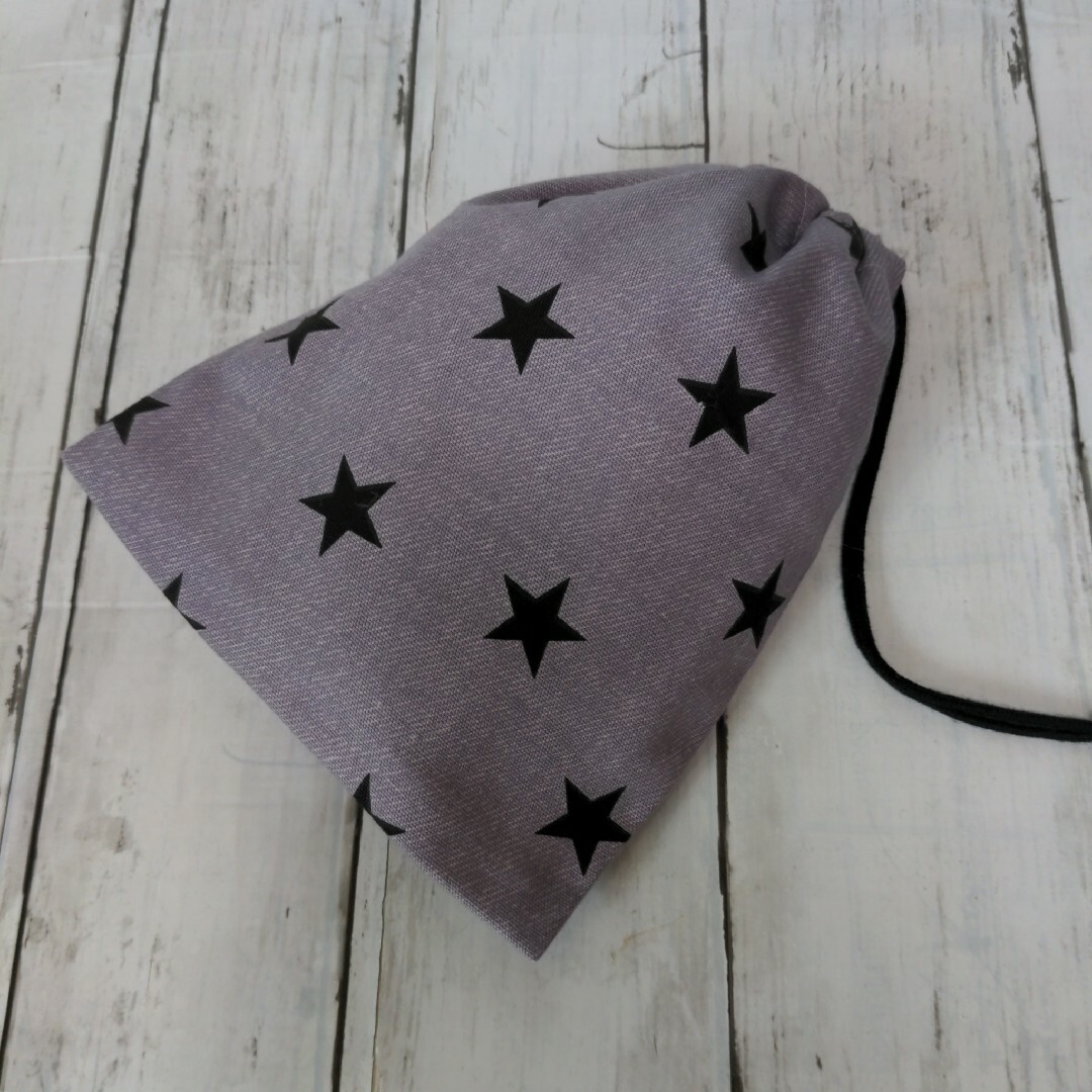 星柄　星　紫　ハンドメイド　給食袋　ランチョンマット　セット　コップ袋　巾着 ハンドメイドのキッズ/ベビー(外出用品)の商品写真