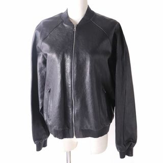 極美品△正規品 18AW GUCCI グッチ 557370 レディース 裏地シルク100％ 薔薇柄 ラムレザー ブルゾン/ジャケット 羊革 ブラック 42 伊製