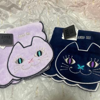 ANNA SUI - ANNA SUI アナスイ 新品 新色 ネコ ねこ cat タオルハンカチ 2枚