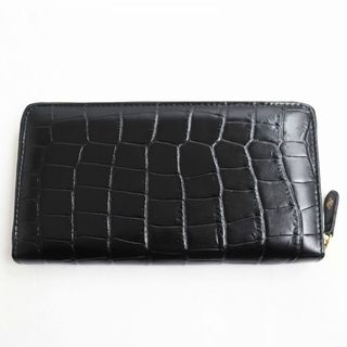 ETTINGER - 未使用品●ETTINGER エッティンガー レザー クロコダイル型押し ラウンドジップ 長財布/ロングウォレット ブラック 箱付き