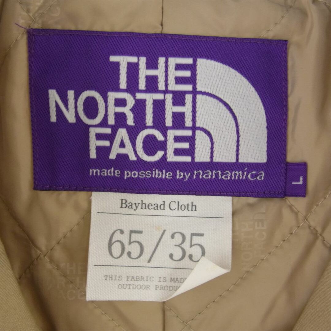 THE NORTH FACE(ザノースフェイス)のTHE NORTH FACE ノースフェイス ステンカラーコート NY2951N 国内正規品 PURPLE LABEL パープルレーベル ナナミカ BEAMS別注 65/35 Insulation Soutien Coller Coat ステンカラーコート ライトブラウン系 L【中古】 メンズのジャケット/アウター(その他)の商品写真