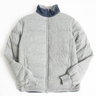 ロロピアーナ(LORO PIANA)の美品●Loro piana ロロピアーナ カシミヤ100％ スウェードレザー使い リバーシブル フェザージャケット グレー×ネイビー 46 伊製 正規品 q06-st30313-7901(その他)