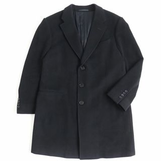 アルマーニ コレツィオーニ(ARMANI COLLEZIONI)の良品●ARMANI COLLEZIONI アルマーニコレツォーニ カシミヤ混 チェスターコート/ロングコート ブラック 52/R 正規品 メンズ q08-st30308-391(チェスターコート)