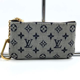 ルイヴィトン(LOUIS VUITTON)の美品 LOUIS VUITTON ルイ・ヴィトン ポシェット クレ モノグラムミニ M92237 コインケース 財布 グレー キャンバス レディース メンズ USED 【中古】(コインケース)