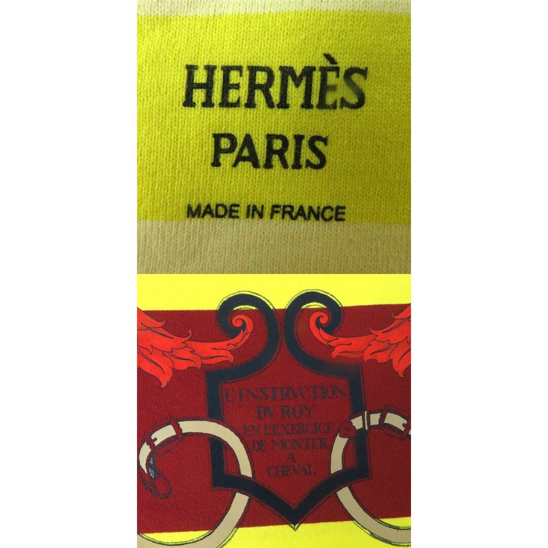 Hermes(エルメス)の極美品◎正規品 21SS HERMES エルメス レディース Mariniere T-shirt コットン カットソー イエロー ボーダー柄 34 箱付 定価110000円 レディースのトップス(カットソー(半袖/袖なし))の商品写真