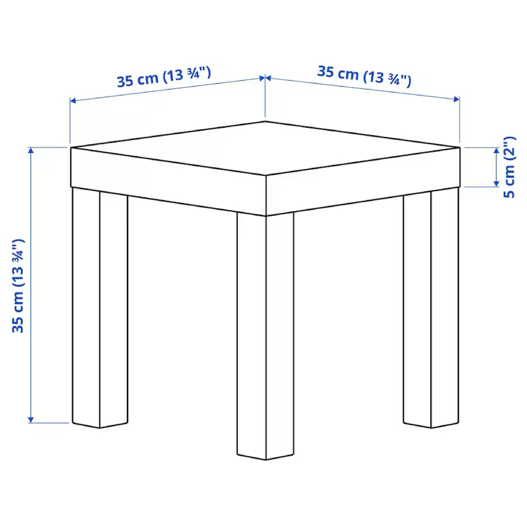 IKEA(イケア)のIKEA イケア　LACK ラック サイドテーブル　35x35cm おまけ付き インテリア/住まい/日用品の机/テーブル(コーヒーテーブル/サイドテーブル)の商品写真