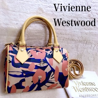 ヴィヴィアンウエストウッド(Vivienne Westwood)の美品 Vivienne Westwood 2way ミニボストン PVC マルチ(ハンドバッグ)