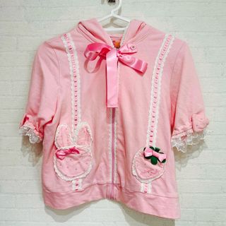 アンジェリックプリティー(Angelic Pretty)のA2 アンジェリックプリティ　パーカー　いちご　うさぎ　バニー　苺(パーカー)