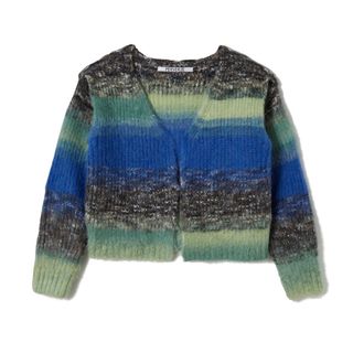 ロク(6 (ROKU))のPERVERZE  Stripe Wide Cardigan /green(カーディガン)