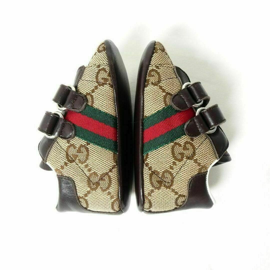 Gucci(グッチ)の極美品 GUCCI GGキャンバス ベルクロ ローカット ファーストシューズ キッズ/ベビー/マタニティのベビー靴/シューズ(~14cm)(スニーカー)の商品写真