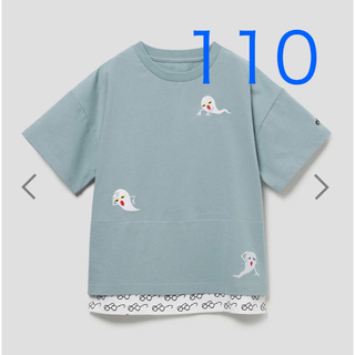 グラニフ(Design Tshirts Store graniph)のグラニフ　おばけ エンブロイダリー　キッズビッグTシャツ　110(Tシャツ/カットソー)