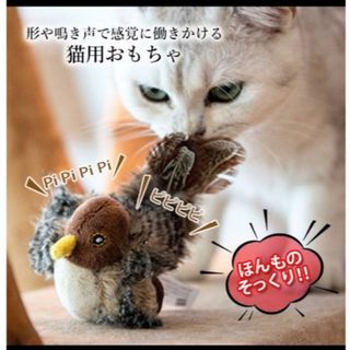 猫用おもちゃサウンドチップ入るメロディチェイサーコマドリ 2個セット(猫)