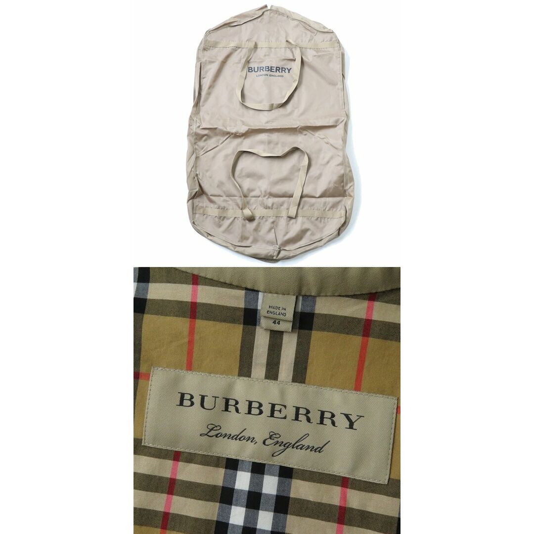 BURBERRY(バーバリー)の良品◇国内正規品 BURBERRY バーバリー イングランド製 裏地チェック柄 ロゴボタン・ベルト付 トレンチコート ベージュ 44 レディース 冬物 レディースのジャケット/アウター(トレンチコート)の商品写真