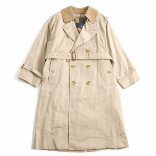 バーバリー(BURBERRY)の未使用品■バーバリー ロンドン 二枚襟 キャメル混 ライナーベスト・ベルト付 超ロング ダブル トレンチコート デッドストック 40 メンズ(トレンチコート)