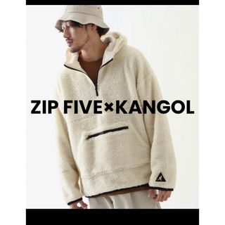 KANGOL - ZIP FIVE×KANGOL シープボアハーフジップビッグアノラック Mサイズ