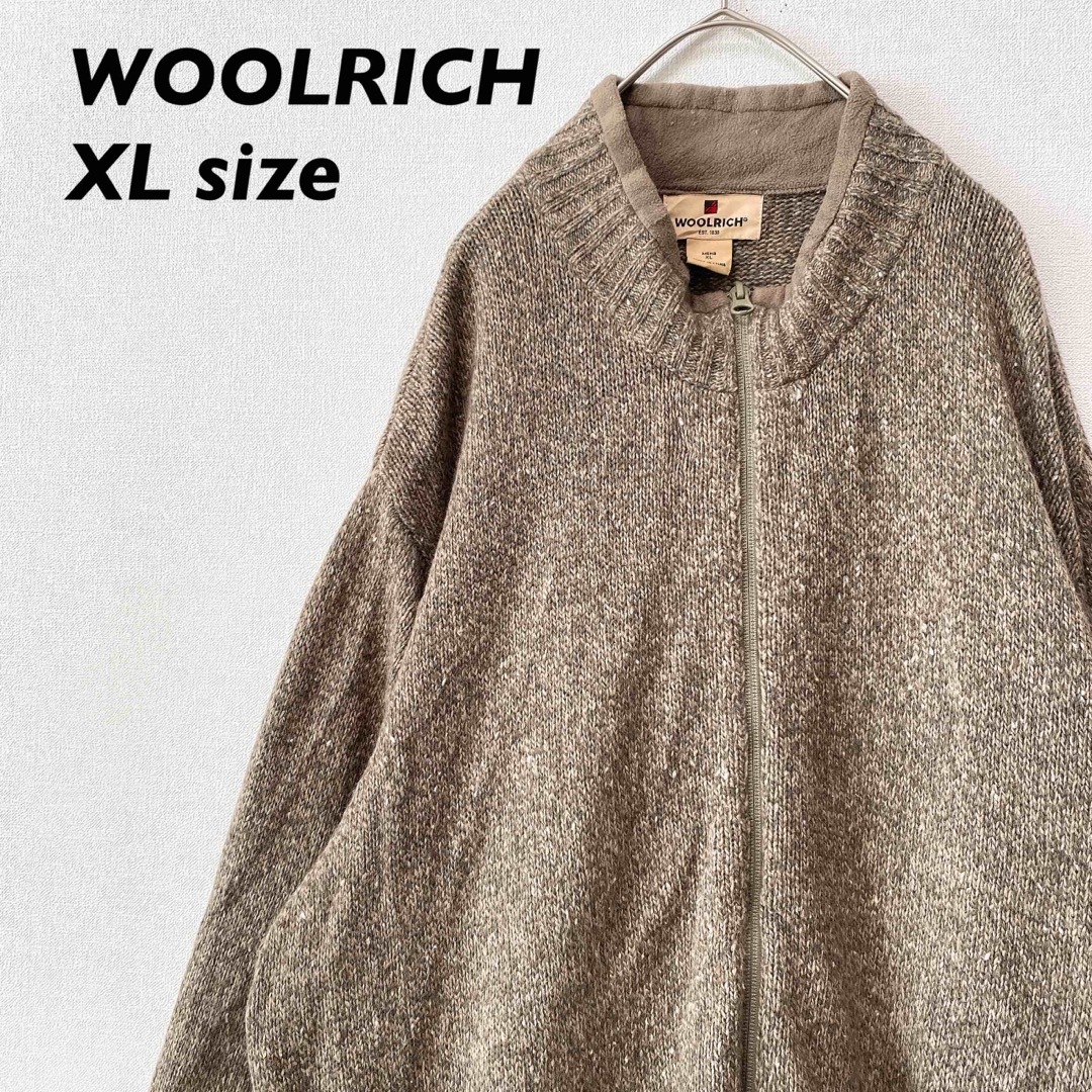 WOOLRICH(ウールリッチ)のウールリッチ　ニット　セーター　ドライバーズニット　フルジップ　男女兼用　XL メンズのトップス(ニット/セーター)の商品写真