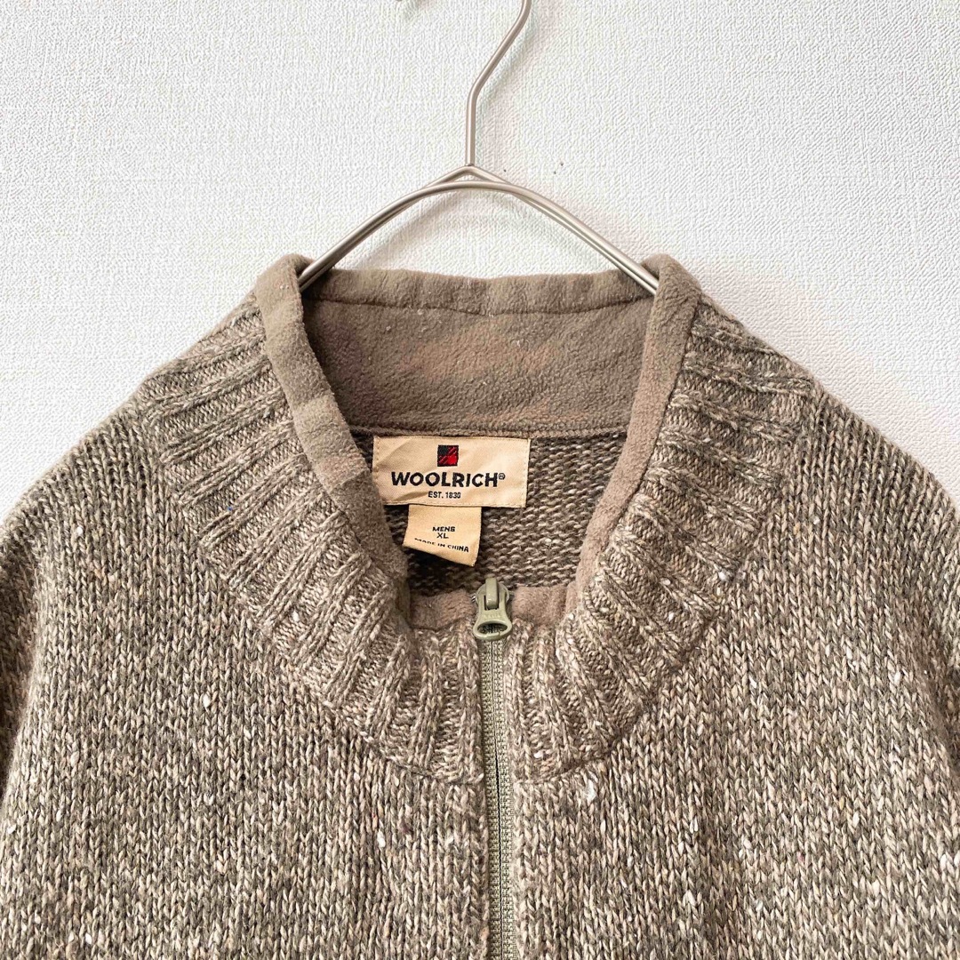 WOOLRICH(ウールリッチ)のウールリッチ　ニット　セーター　ドライバーズニット　フルジップ　男女兼用　XL メンズのトップス(ニット/セーター)の商品写真