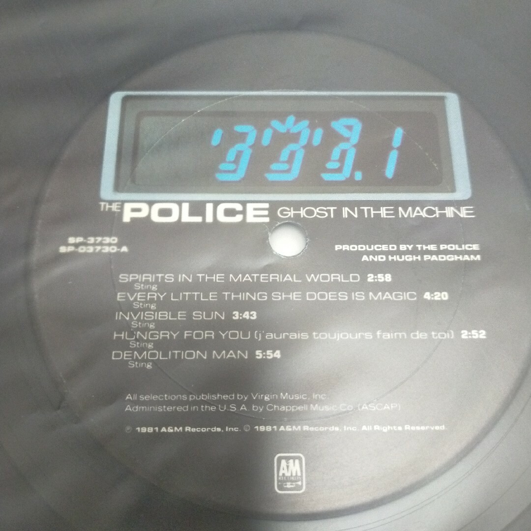 US ORG盤LP/THE POLICE ポリス/GHOST IN THE 〜 エンタメ/ホビーのCD(ポップス/ロック(洋楽))の商品写真