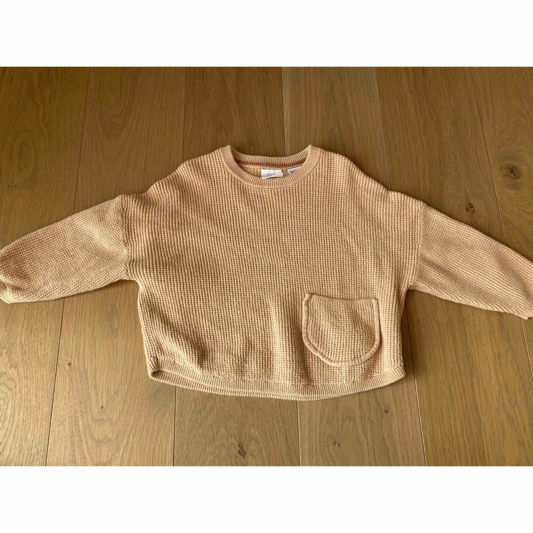 ZARA KIDS(ザラキッズ)のZARAベビー　zara baby ワッフルニットセーター　送料無料 キッズ/ベビー/マタニティのベビー服(~85cm)(ニット/セーター)の商品写真