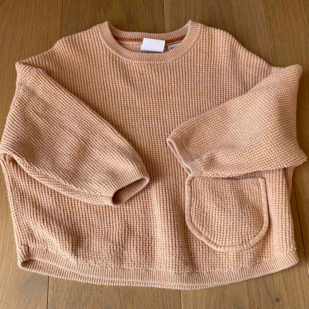 ZARA KIDS(ザラキッズ)のZARAベビー　zara baby ワッフルニットセーター　送料無料 キッズ/ベビー/マタニティのベビー服(~85cm)(ニット/セーター)の商品写真