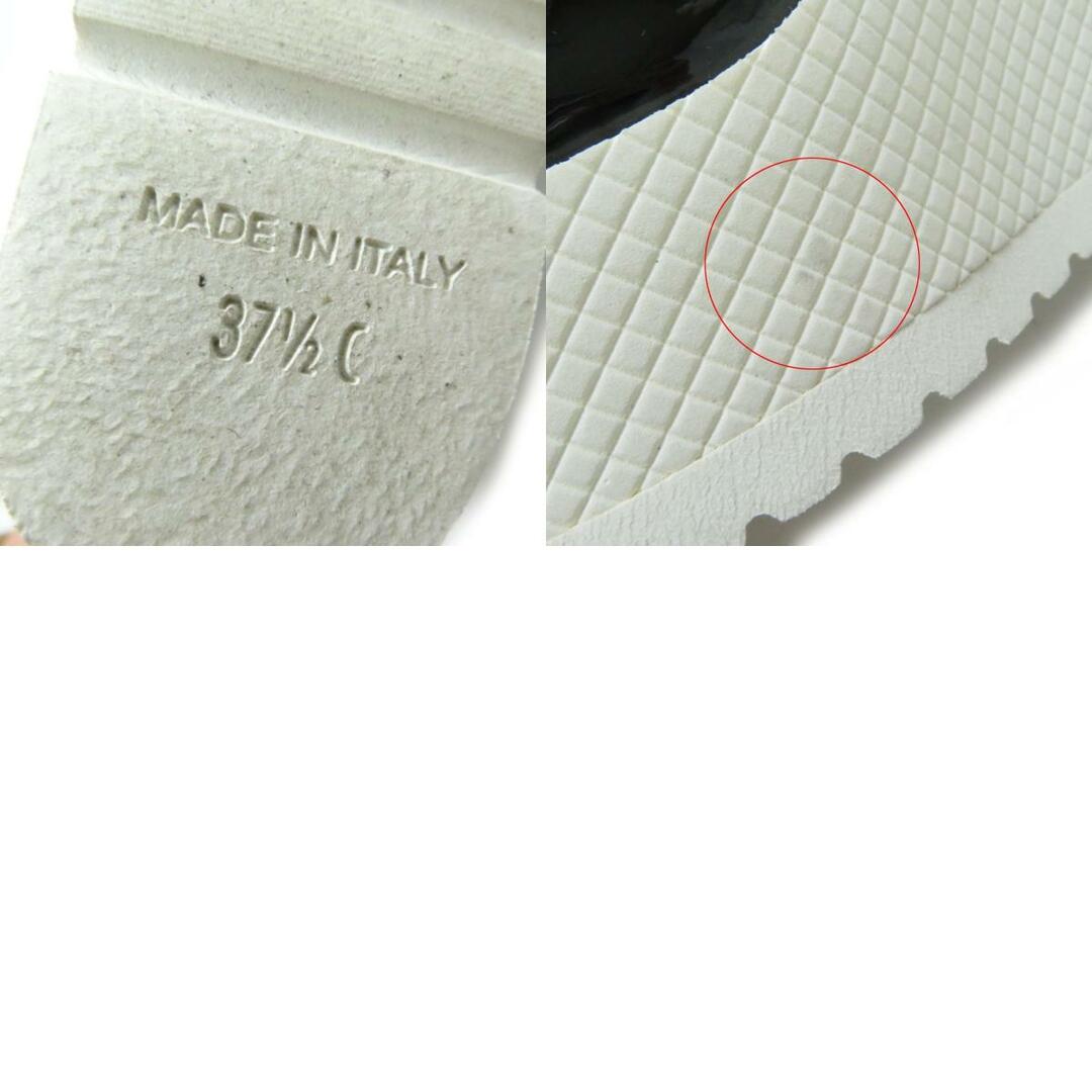 CHANEL(シャネル)の美品☆CHANEL シャネル G35284 ロゴ刻印・ココマーク付き 異素材 ウェッジソール ショートブーツ ブラック×ホワイト 37 1/2C イタリア製 レディースの靴/シューズ(ブーツ)の商品写真