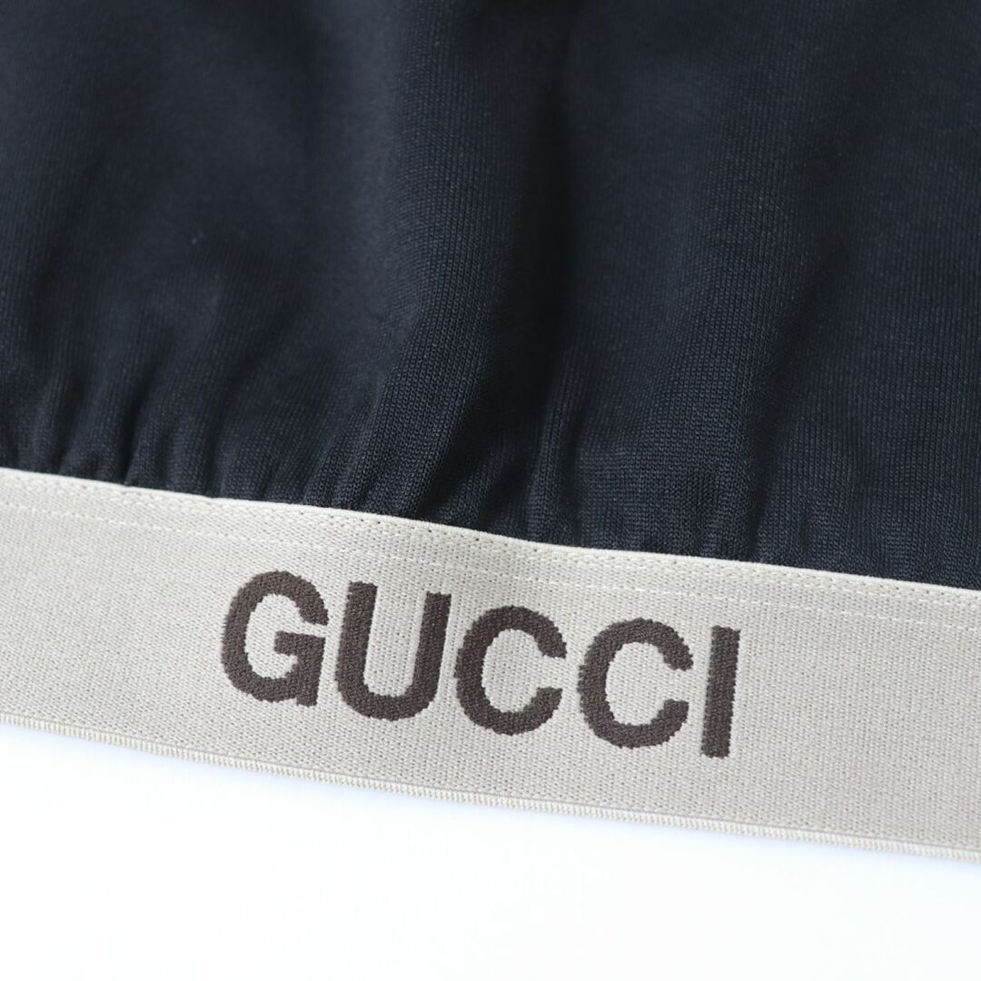 Gucci(グッチ)の未使用品☆正規品 GUCCI グッチ 672401 ロゴ入り タンクトップ トップス/ブラトップ ブラック 黒 XS レディース イタリア製 レディースのトップス(タンクトップ)の商品写真