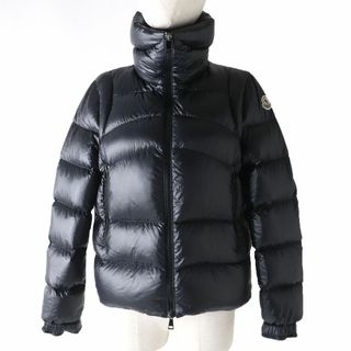 モンクレール(MONCLER)の美品☆正規品 MONCLER モンクレール 22SS AUBERT ロゴワッペン付 スタンドカラー ZIP UP ダウンジャケット ブラック 00 レディース(ダウンジャケット)