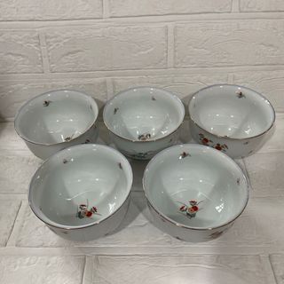 新品未使用 有田焼 柳山作 茶碗 お茶碗 花柄 5客セット (食器)