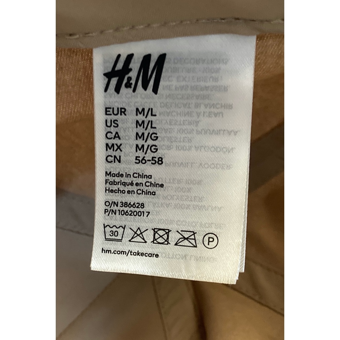 H&M(エイチアンドエム)の春にオススメ2♪ベージュキャップ[H&M エイチアンドエム]キャップCAP帽子 レディースの帽子(キャップ)の商品写真