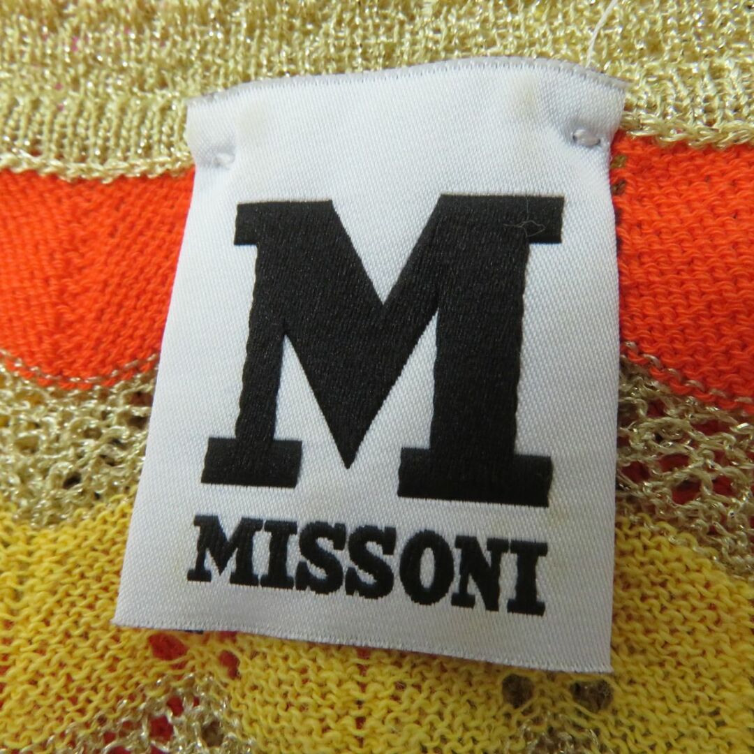 MISSONI(ミッソーニ)の極美品☆正規品 MISSONI ミッソーニ ジグザグ柄 総柄 膝丈 ノースリーブ ニット ワンピース マルチカラー 40 レディース ルーマニア製 レディースのワンピース(ひざ丈ワンピース)の商品写真