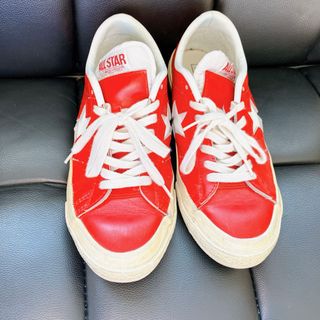 コンバース(CONVERSE)のコンバース  ワンスター レザー　23.5cm レッド　赤(スニーカー)