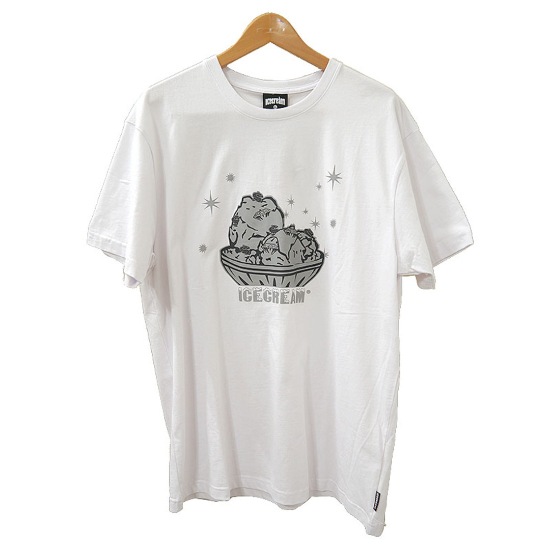 ICE CREAM(アイスクリーム)のアイスクリーム Tシャツ メンズ サイズXL カットソー 半袖 白 タグ付き メンズのトップス(Tシャツ/カットソー(半袖/袖なし))の商品写真