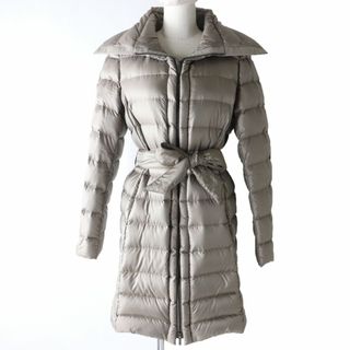 ウィークエンドマックスマーラ(Weekend Max Mara)の良品☆正規品 Weekend Max Mara ウィークエンド マックスマーラ URBAN ZIP UP ベルト2本付き ロング丈 ダウンコート グレージュ 42(ダウンコート)